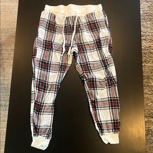 Stars Above Red and Black Plaid Jogger Sweatpants